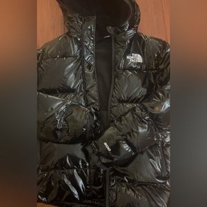 The North Face girls north down 600 black coat